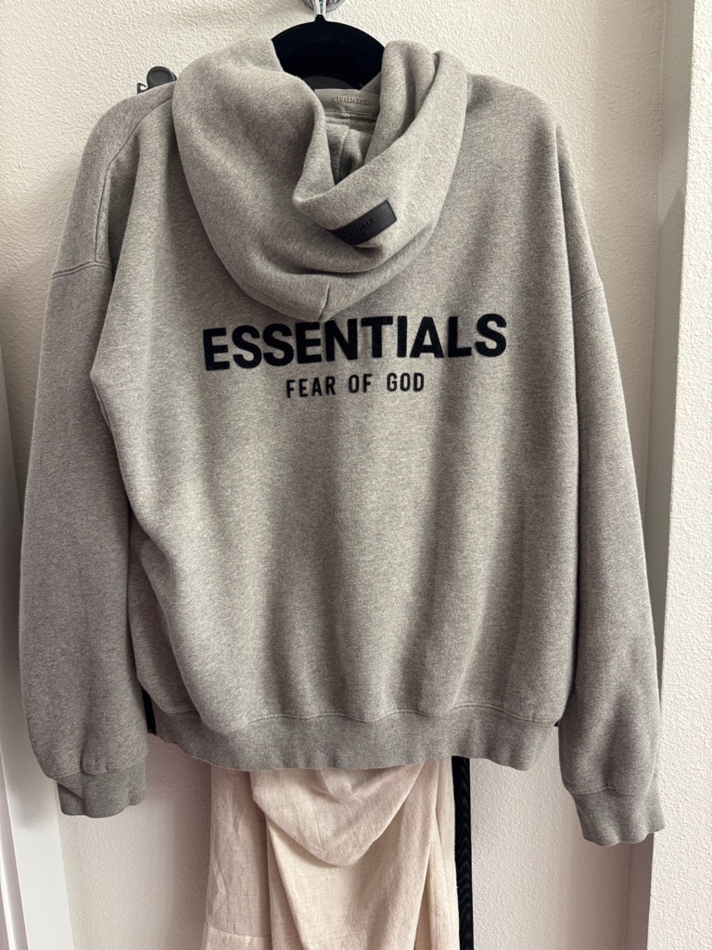 Fear of God Essentials Gray Logo Hoodie